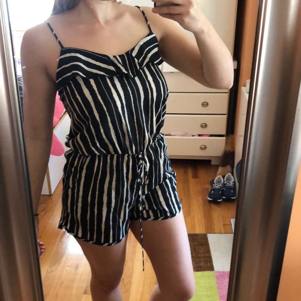 Black and white romper